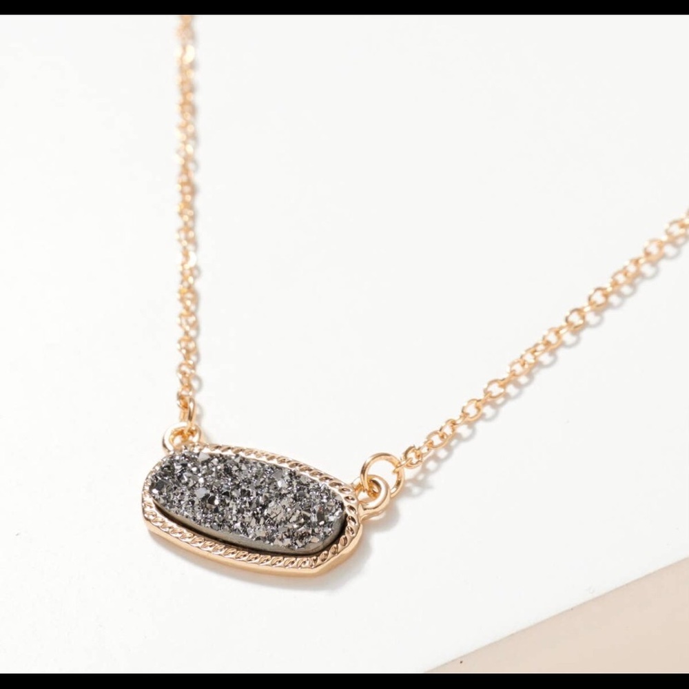 Druzy stone necklace 
16”
Lead compliant Nickle free